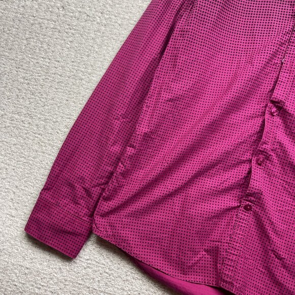 Y2K Guess Button Up Shirt Men L Slim Fit Long Sleeve Psychedelic Geometric AOP - Picture 3 of 11